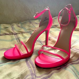 Hot pink high heels